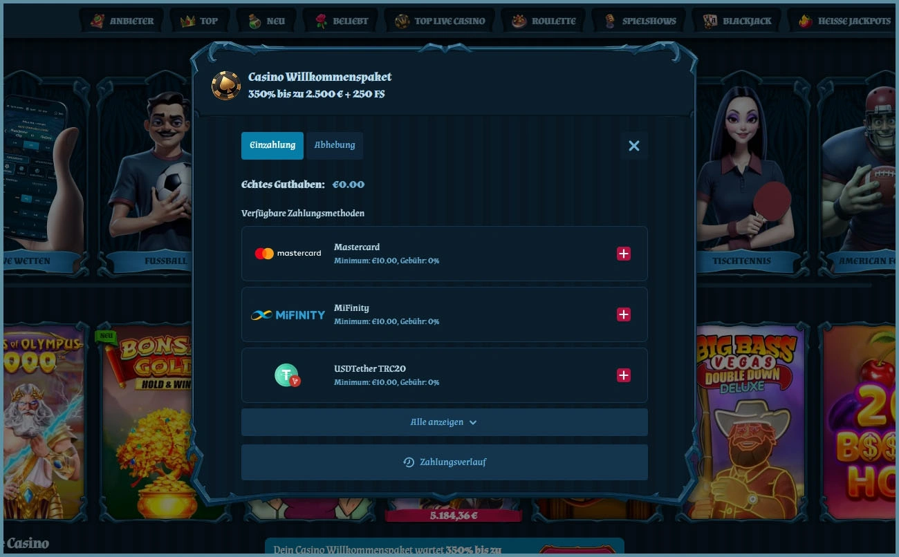 Einzahlungsmethoden im FamBet